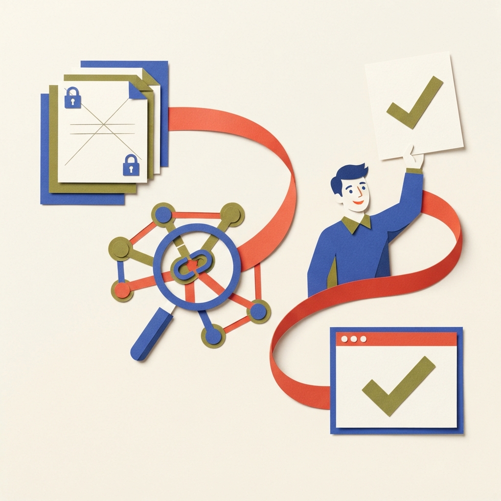 Flujo de cuatro etapas desde exportaciones autorizadas, pasando por una auditoría con Codex y revisión humana, hasta una actualización verificada del sitio