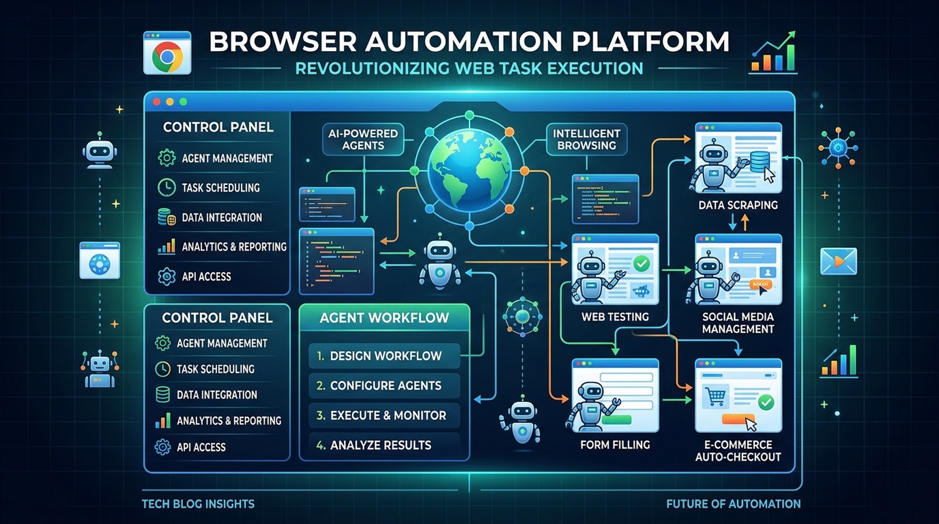 Trang hướng dẫn skill tự động hóa trình duyệt OpenClaw hiển thị khả năng agent browser