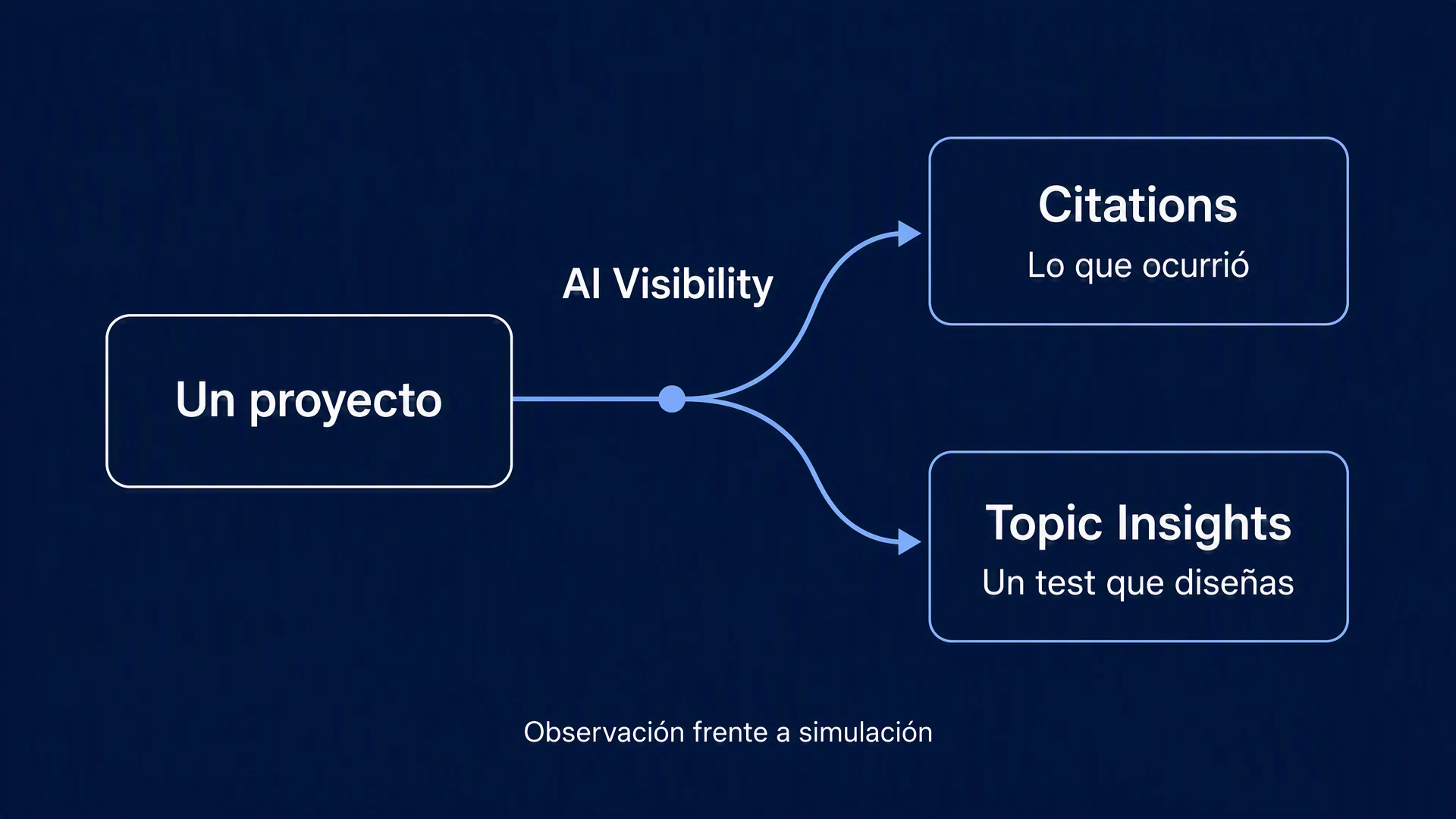Citations vs Topic Insights: Observación frente a simulación