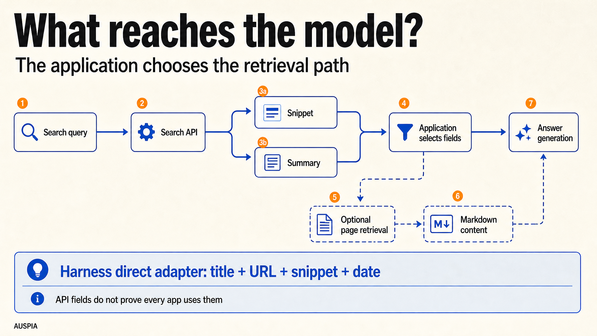 Alternative paths through which an application uses DeepSeek search results and fetched content
